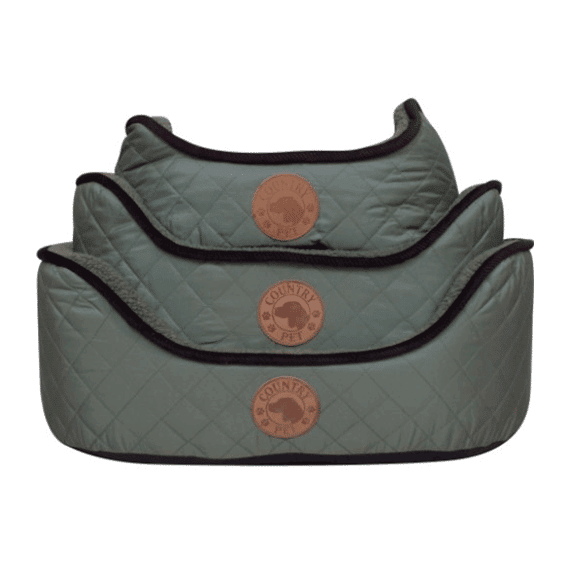 Luxury Country Green Fleece Dog Bed