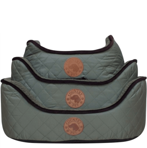 Country Green Luxury Fleece Dog Bed Paws Plus One