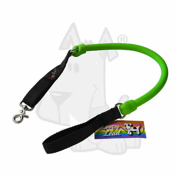 green Loopy Flexible Dog Lead