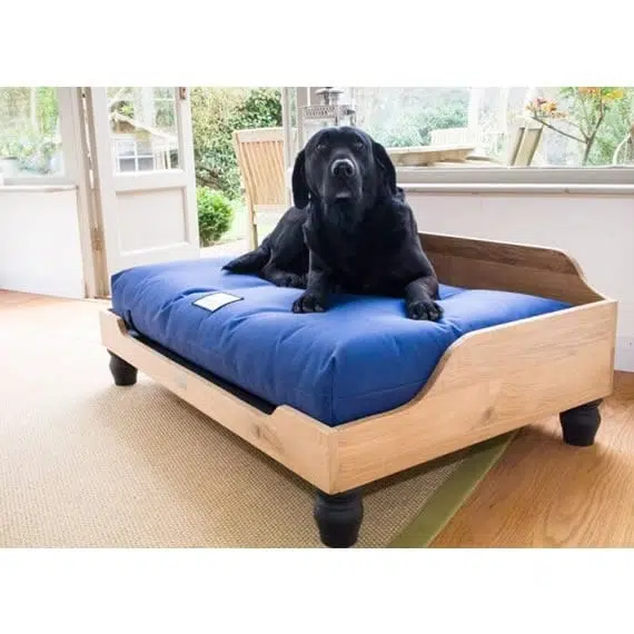 Handmade Wooden Luxury Raised Dog Bed