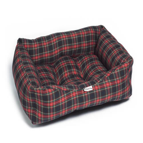 Country Style Tartan Dog Bed Stylish Sofa Dog Bed