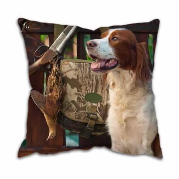 Gun Dog with Pheasant Cushion