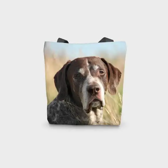 Canvas Cotton Printed Totes Pointer Dog Bag