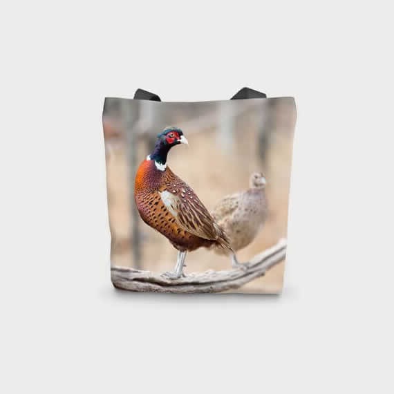Country Pheasants Foldaway Tote Bag