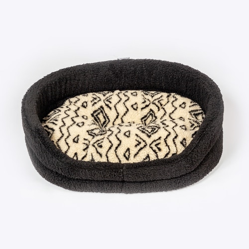 Fleece Beige Oval Slumber Bed – Danish Design Dog Beds