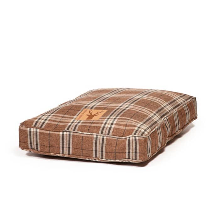 dark beige dog bed mattress