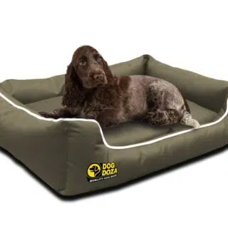 Waterproof Memory Foam Beige Dogs Bed – Dog Doza Settee Beds