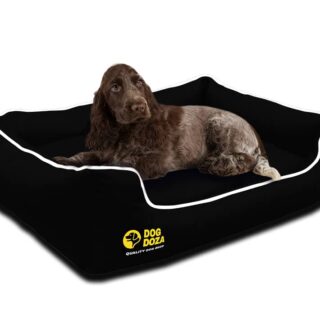 Waterproof Memory Foam Black Dogs Bed – Dog Doza Settee Beds