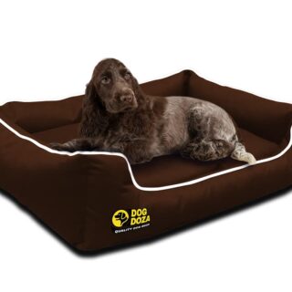 Waterproof Memory Foam Brown Dogs Bed – Dog Doza Settee Beds