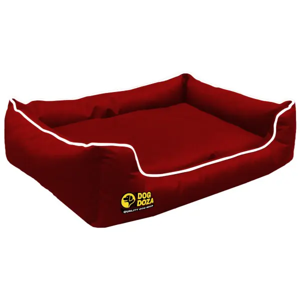 waterproof memory foam dog bed red settee