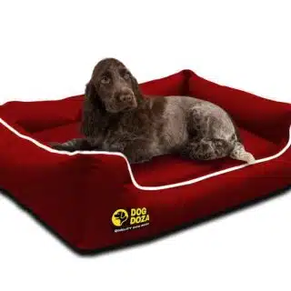 Waterproof Memory Foam Red Dogs Bed – Dog Doza Settee Beds