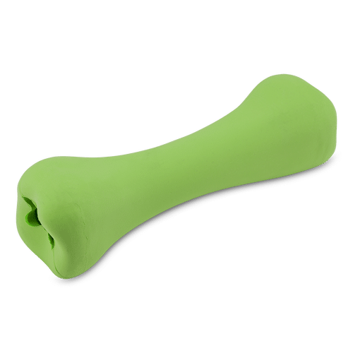 Green Beco Treat Bone | Natural Rubber Dog Toy - Paws Plus One