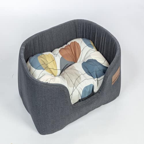 High Sided Colour Block Slumber Dark Grey | Danish Design Dog Bed