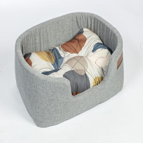 colour block danish design slumber dog bed light grey