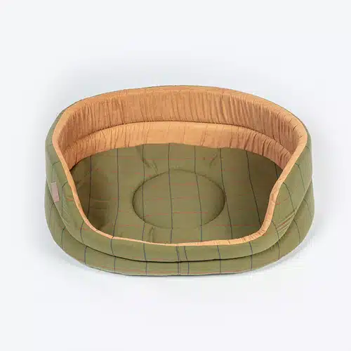 Green Tweed High Sided Basket Slumber | Danish Design Dog Bed 