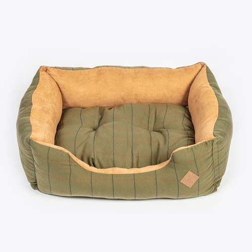 Green Tweed High Sided Mattress | Danish Design Dog Bed 